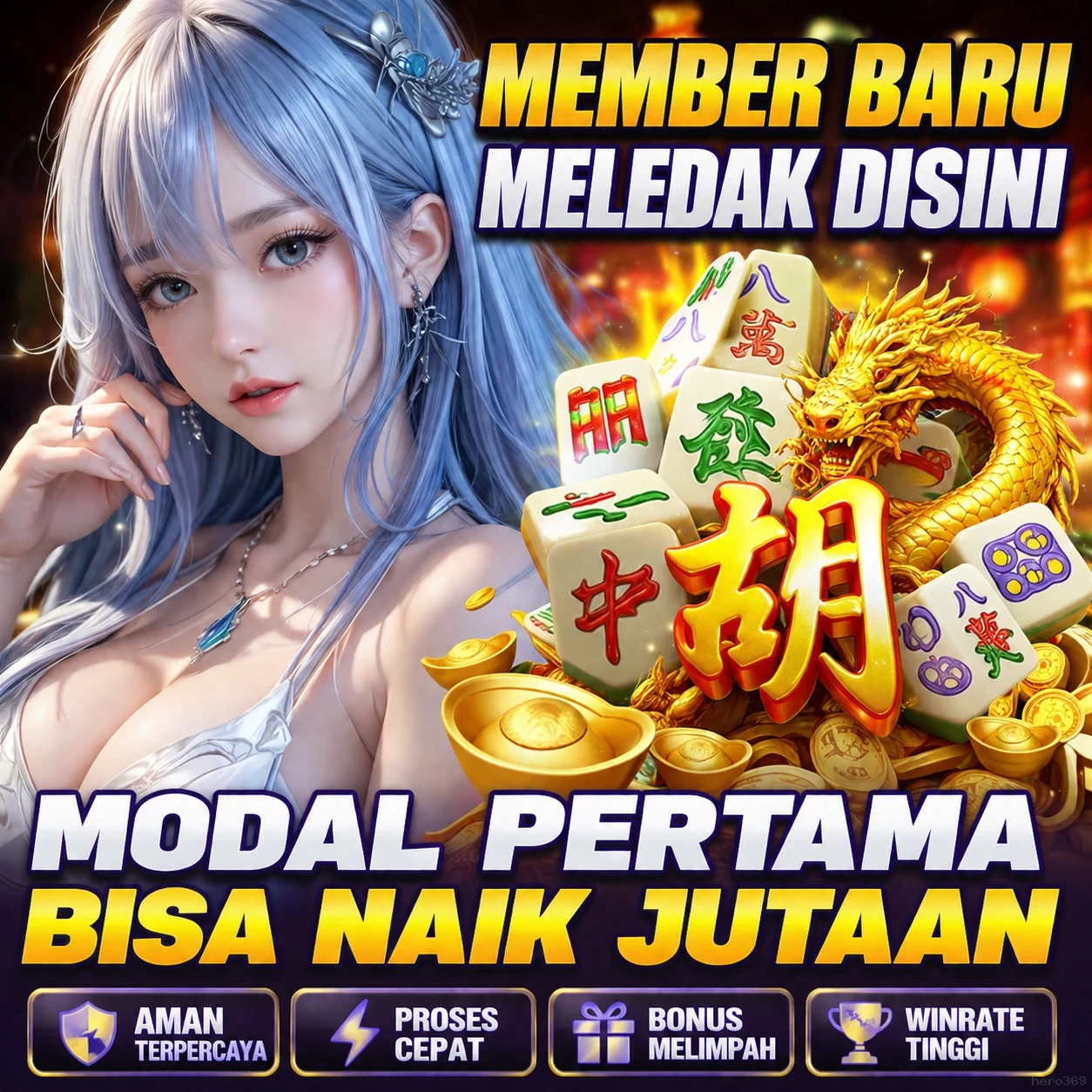 Galeri pratinjau visual hero369 build APK resmi terbaru